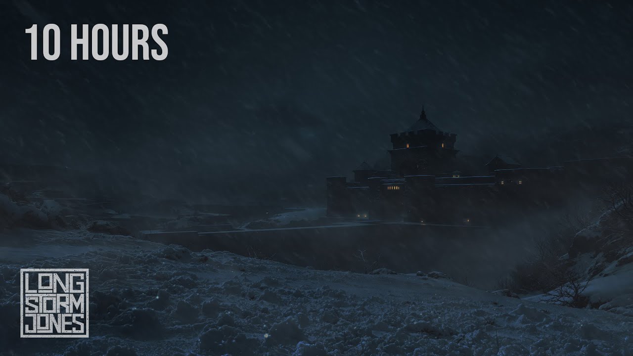 Blizzard Over the Keep | 10 Hours of Immersive Low Howling Wind & Blowing Snow | RELAX | SLEEP
