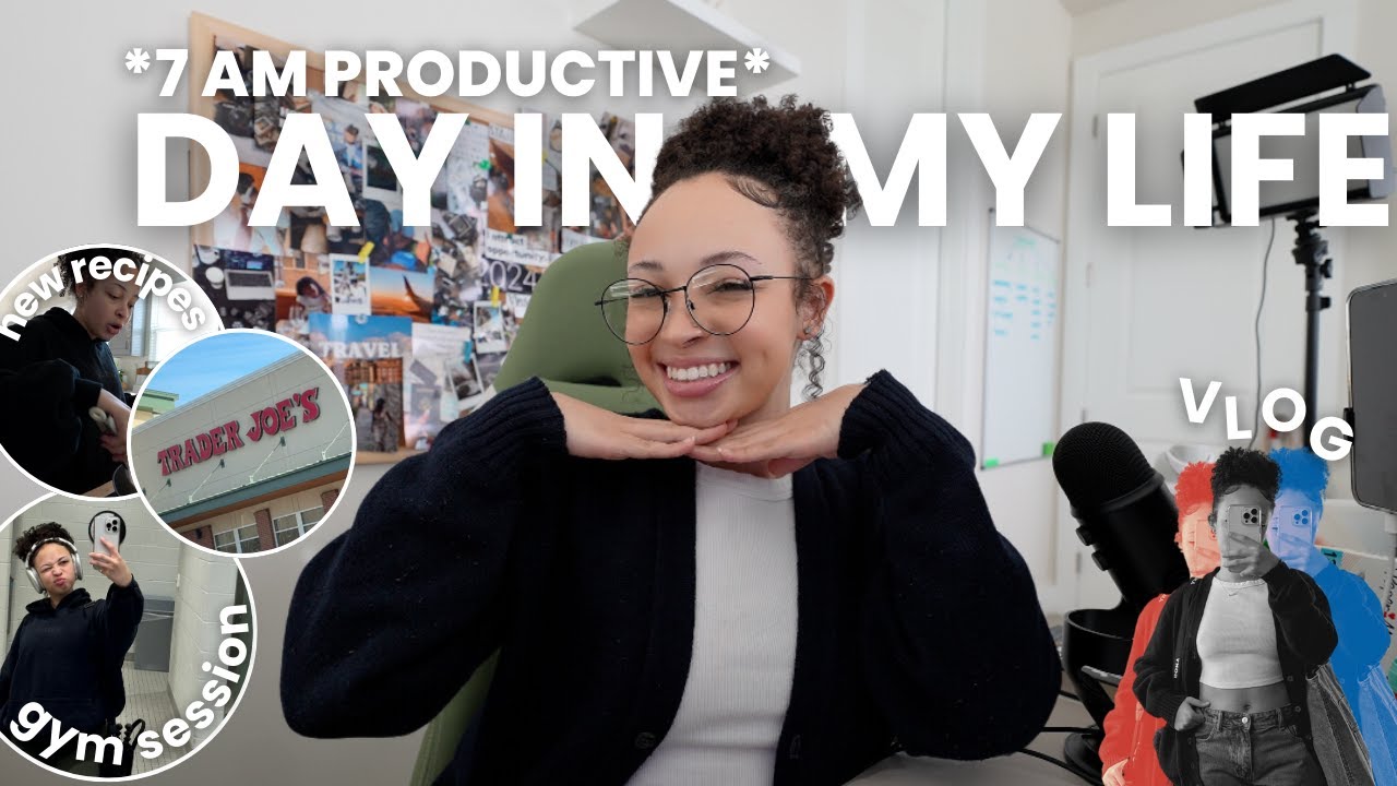 7 AM productive day in my life | gym, new recipe, grwm, errands, etc. | aliyah simone