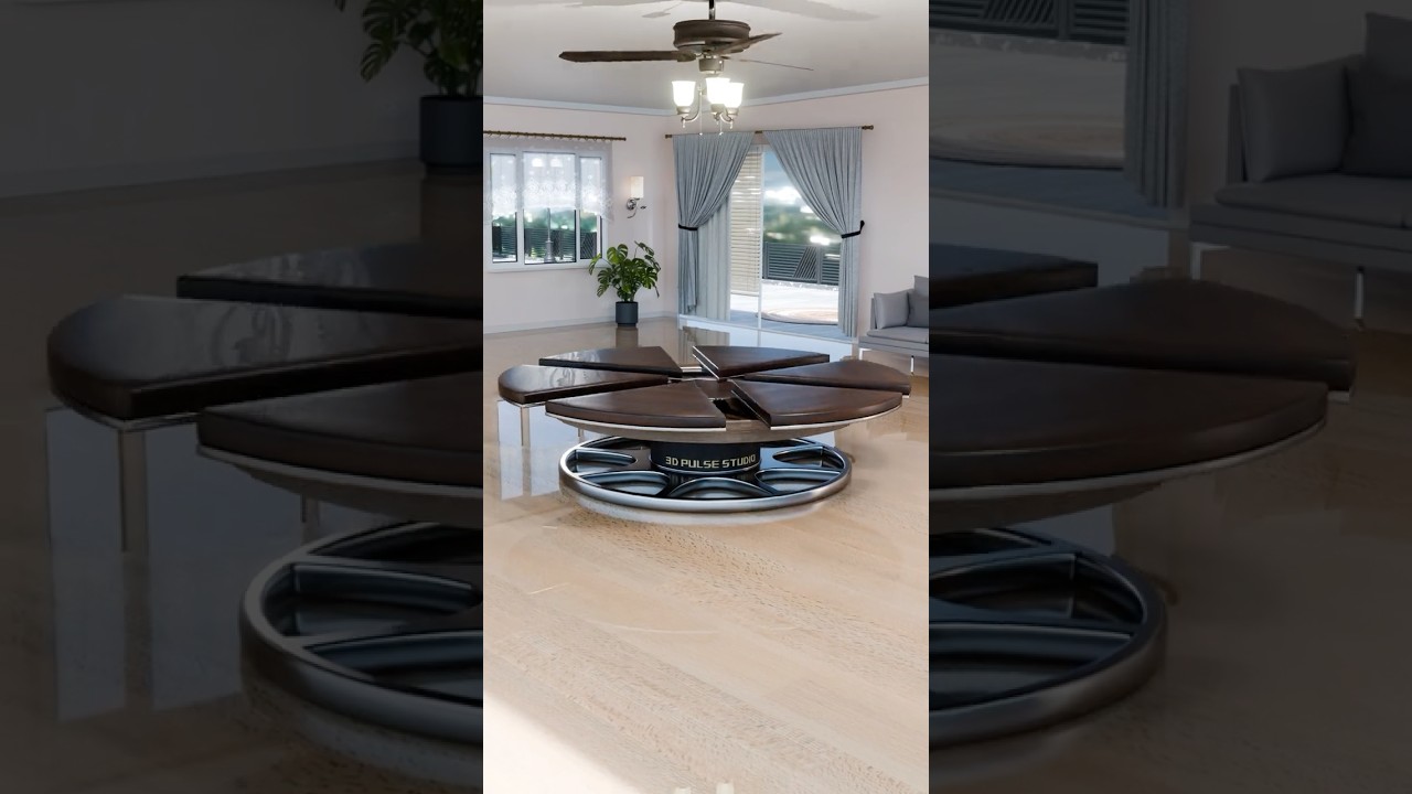 Transforming Coffee Table Into Dining Table &ndash; Smart Space-Saving Design