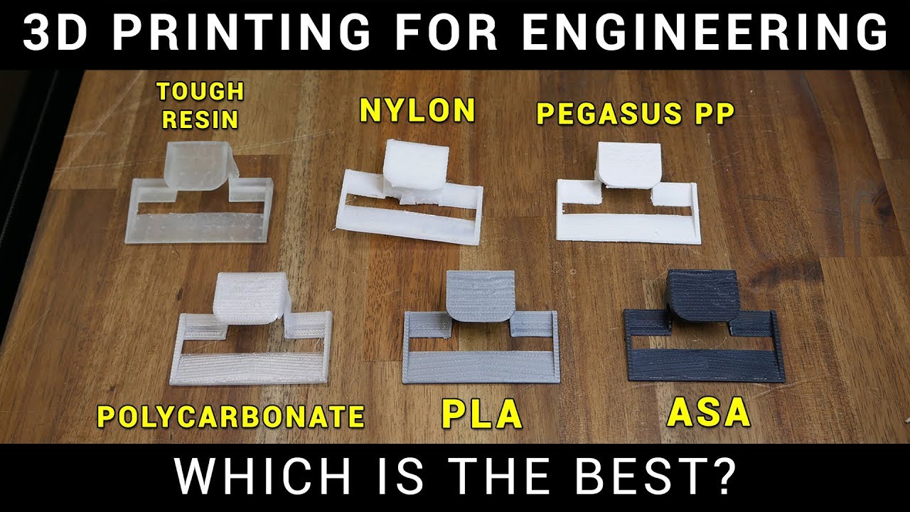 3D printing engineering parts: PLA vs ASA vs PC vs PP vs nylon vs tough resin