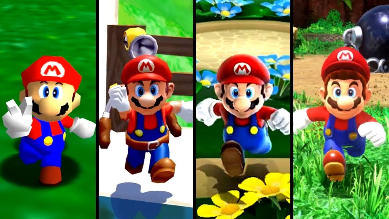 Evolution of First Levels in 3D Super Mario Series (1996-2019)