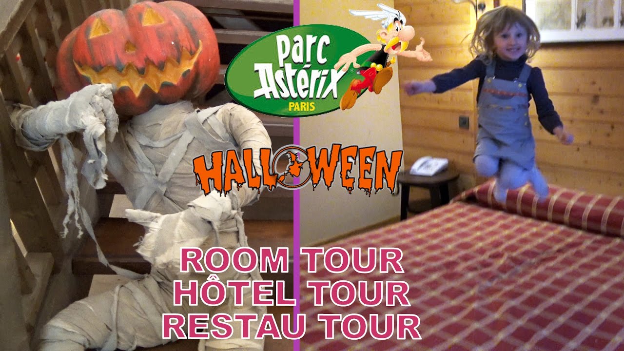 VLOG HALLOWEEN • ROOM TOUR, HÔTEL TOUR, RESTAU TOUR au PARC ASTERIX - Studio Bubble Tea unboxing