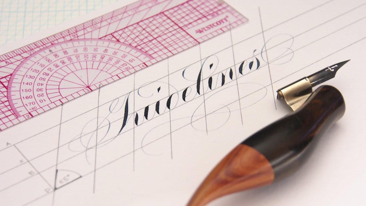 How to make and use calligraphy guidelines for pointed pen calligraphy #calligraphy