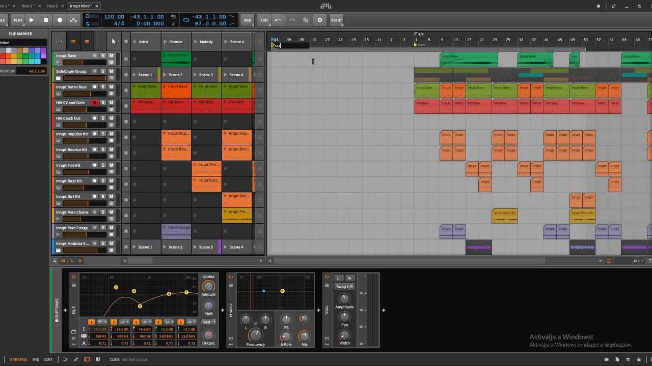 Bitwig tips, creating scratch-pad quickly with shifting timeline