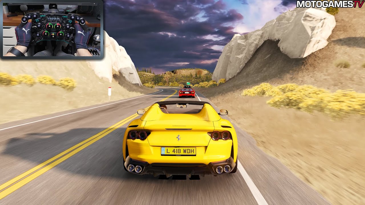 Assetto Corsa - Ferrari 812 GTS at LA Canyons | Moza DD R9 Gameplay