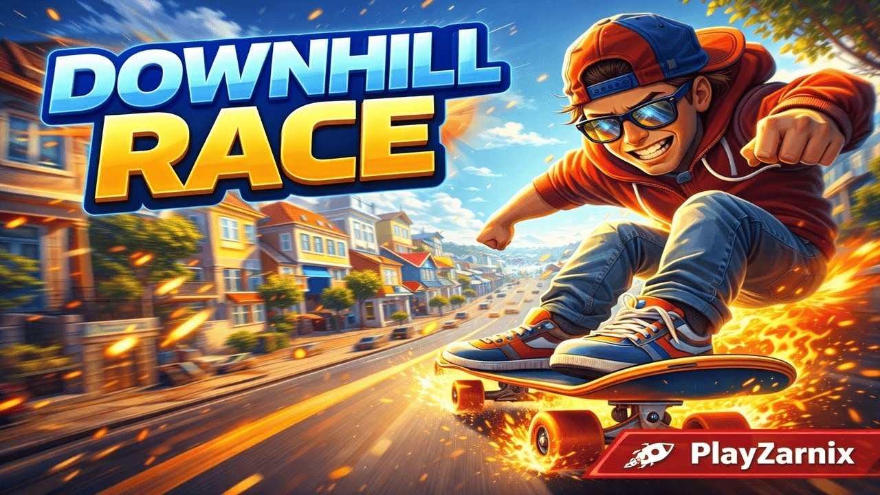 Downhill Race Gameplay | Extreme Skateboarding Action | PlayZarnix