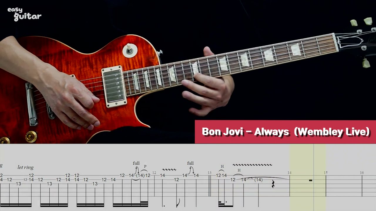 Top.5 Bon Jovi Guitar Solos Cover,Lesson With Tab
