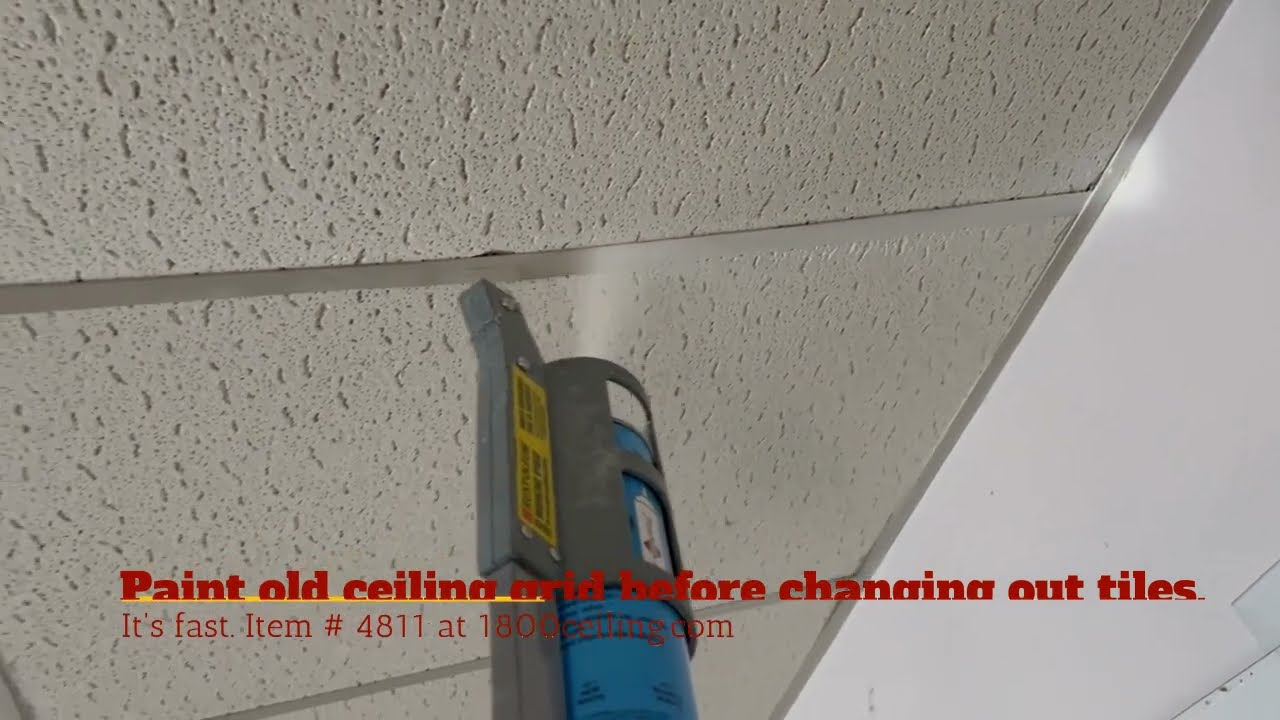 How to paint and restore aged ceiling grid systems.