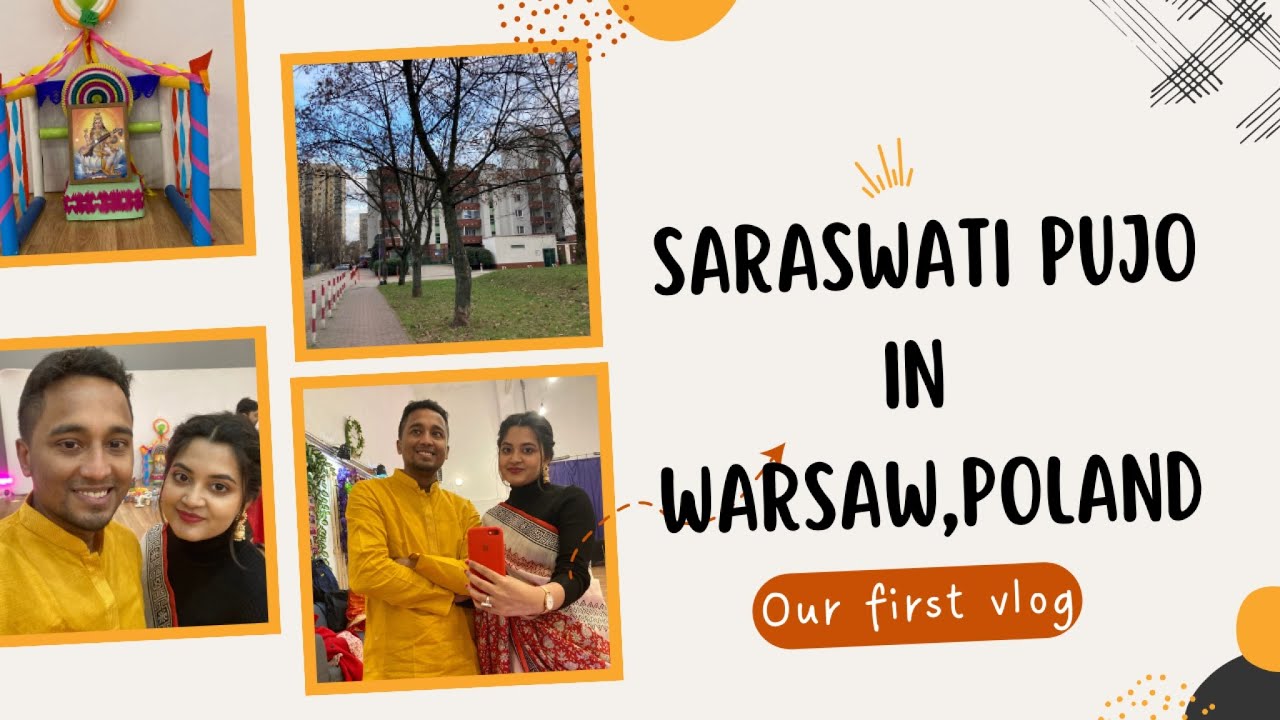 Our First Vlog || Saraswati Pujo in Warsaw || Bengali Vlog || Poland