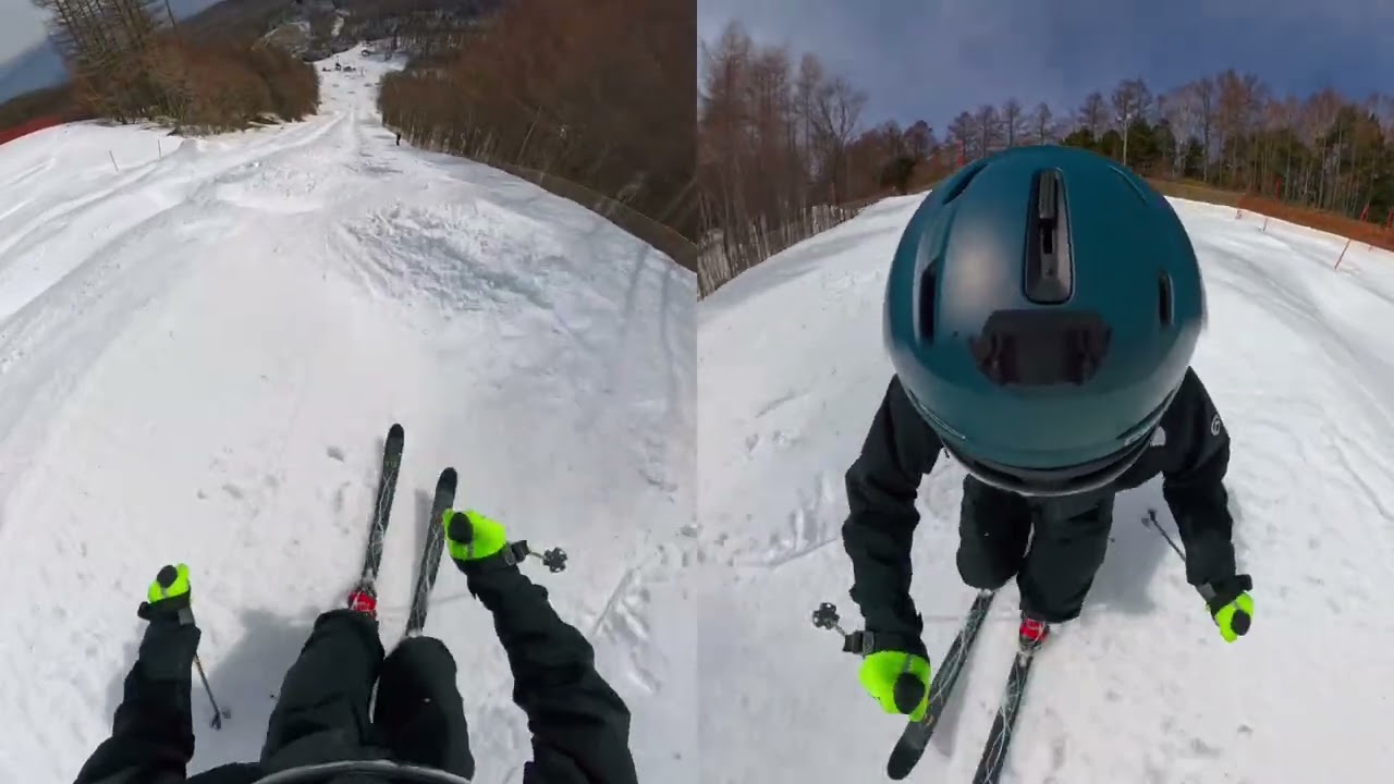 2026.02.24 （dual screen）テレマークスキー　コブ　八千穂高原