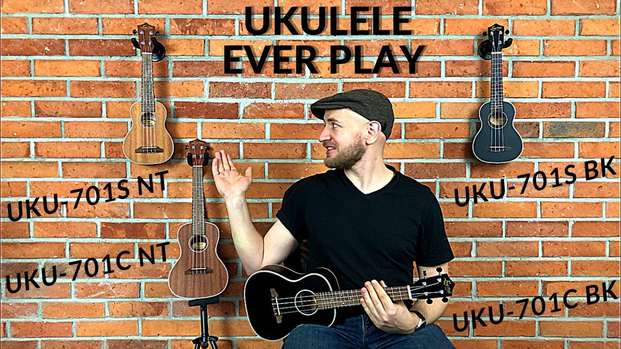 Ukulele koncertowe EVER PLAY UKU-701C BK - TEST BRZMIENIA