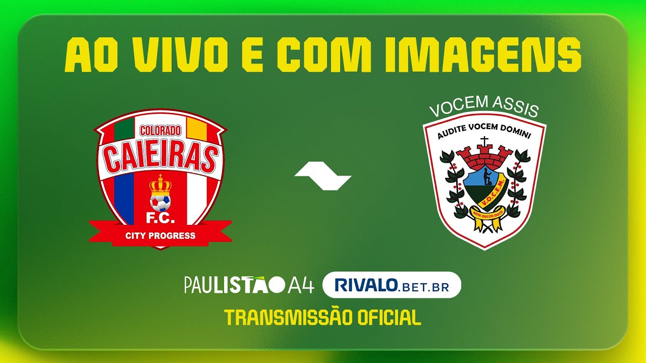 JOGO COMPLETO: COLORADO CAIEIRAS X VOCEM | RODADA 2 | PAULISTÃO A4 RIVALO 2026
