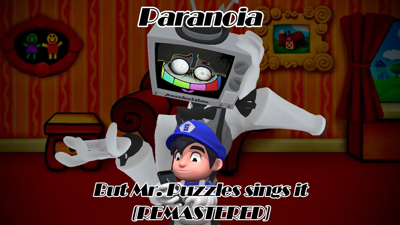 PARANOIA BUT MR. PUZZLES SINGS IT [REMASTERED] - FNF Mario’s Madness Cover