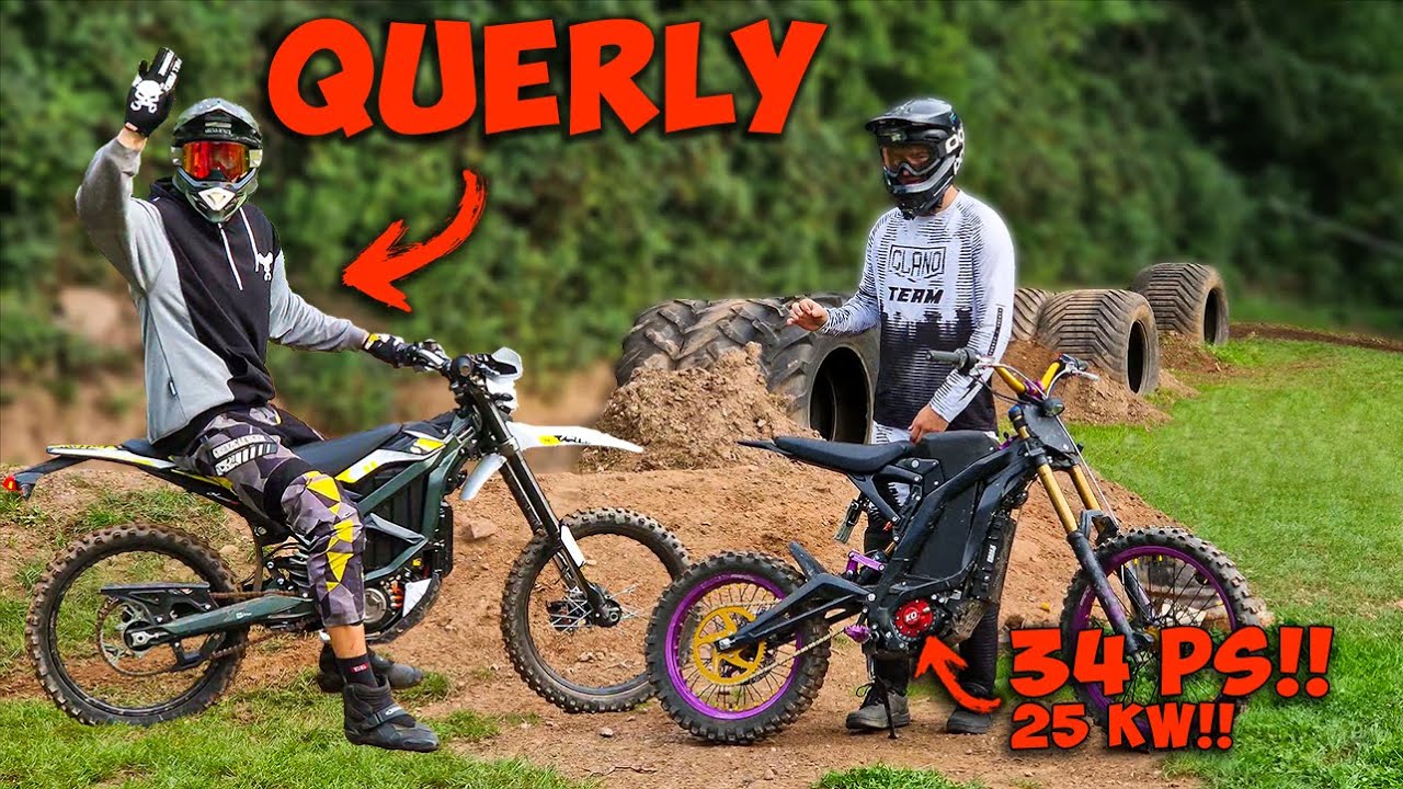 Surron Rennen in QUERLY´s Garten!! 82V Surron fahren & meine Surron kaputt gemacht?!