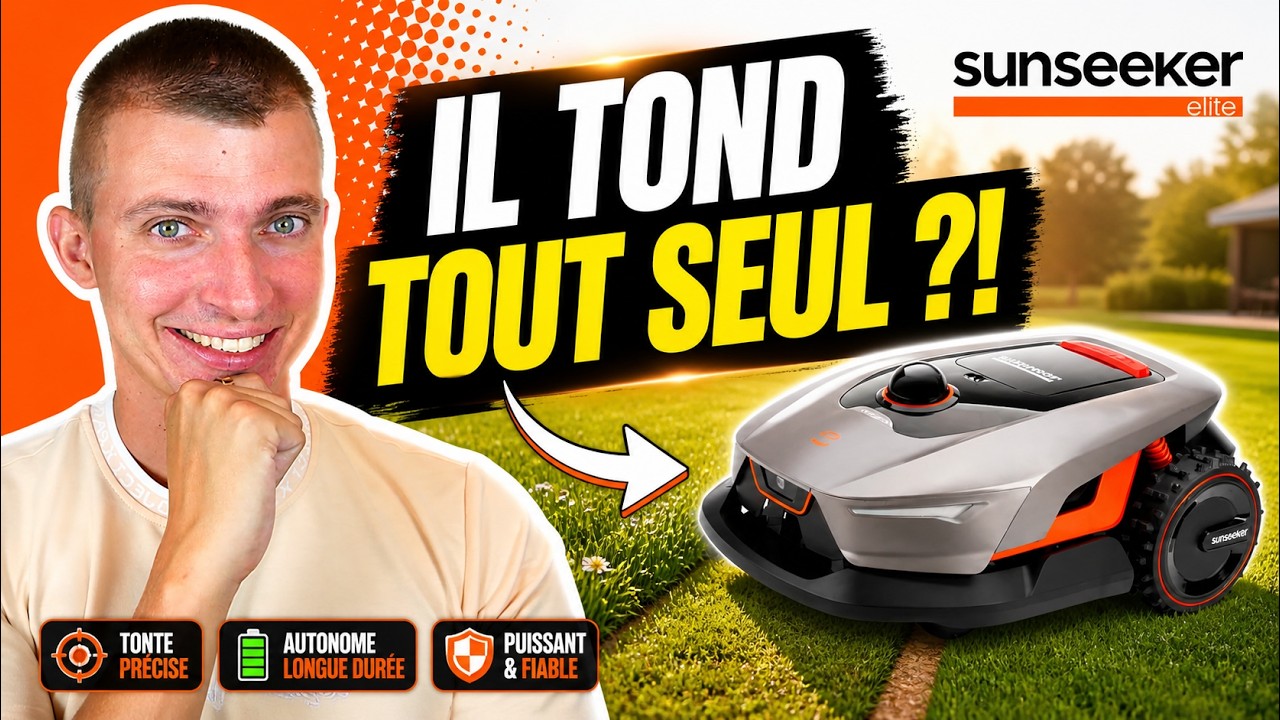 Test Sunseeker Elite X4 : Tondeuse Robot Sans Fil avec IA, LiDAR 3D 360° et Vision AI–Avis Complet