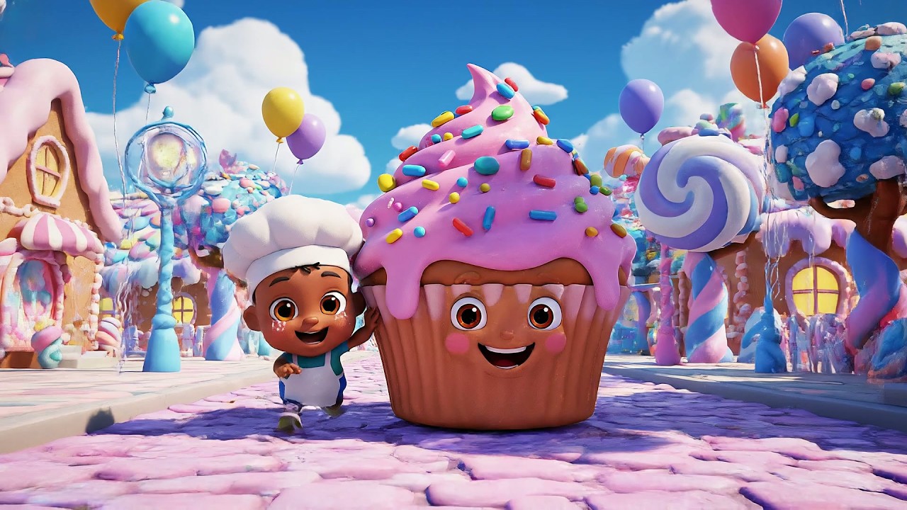Aventura de Cupcakes Gigantes de Amasa | Canciones para Niños y Rimas Infantiles---