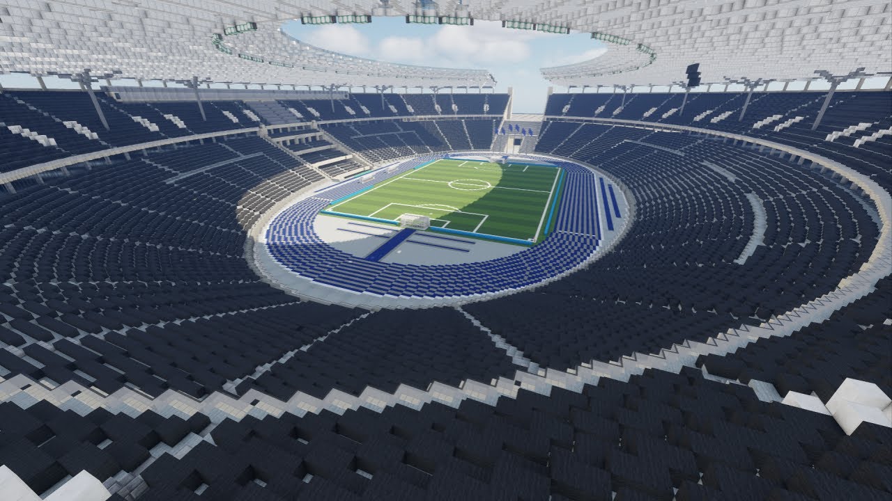 Minecraft Olympiastadion Berlin (Hertha BSC) Timelapse +DOWNLOAD | TheCraftCrusader