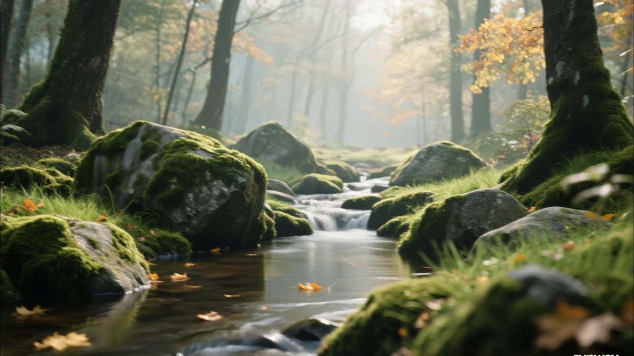 Gentle Piano Music & Water Sounds | Calm Your Mind and Meditate 🌹 Relaxing,Calm Music