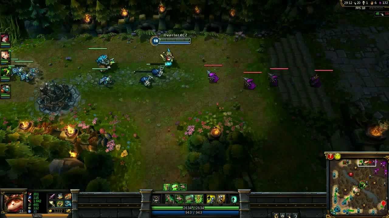 League of Legends Teemo Godlike endgame vs Bots