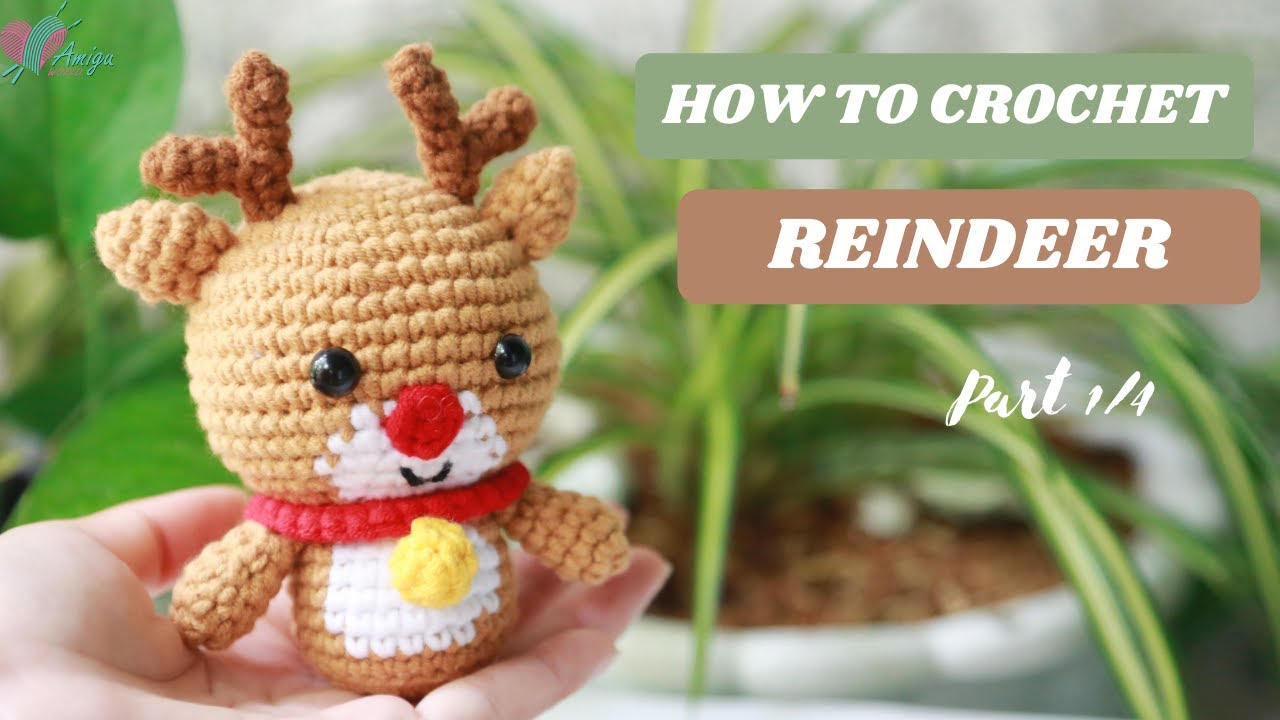 #257 | Reindeer Amigurumi Pattern (1/4) | Christmas Crochet | Step-by-Step Tutorial | AmiguWorld