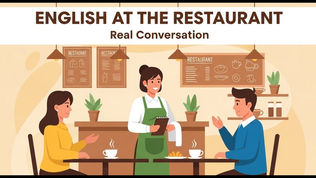 English Listening Practice | Learn English at Restaurant | Real Conversations & Phrases