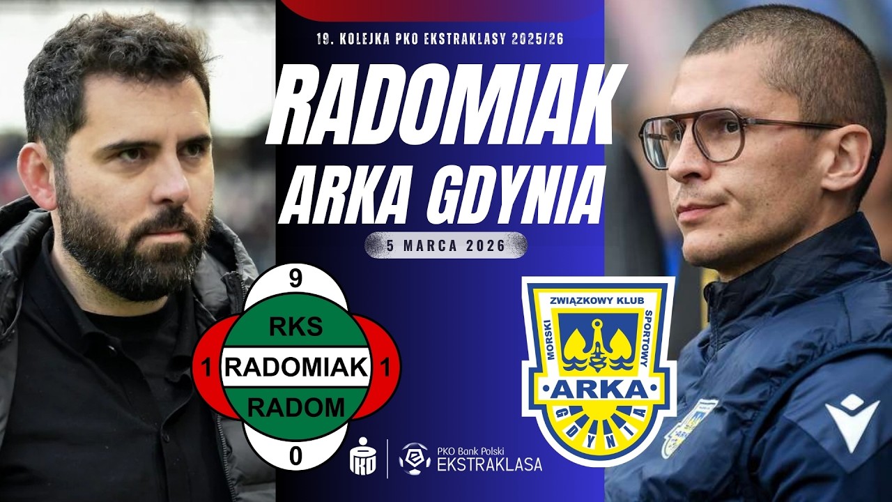 RADOMIAK RADOM 2-0 ARKA GDYNIA | 19. KOLEJKA EKSTRAKLASY 2025/26 | RELACJA NA ŻYWO KOMENTARZ