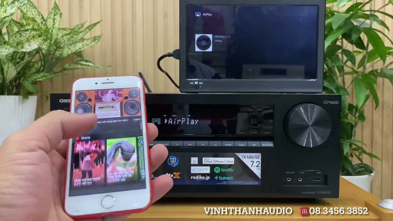 Test Amply Onkyo TX-NR676E trùm công nghệ HDMI 4K,Dolby Atmos,DTS X,Wifi bluetooth,USB lossless