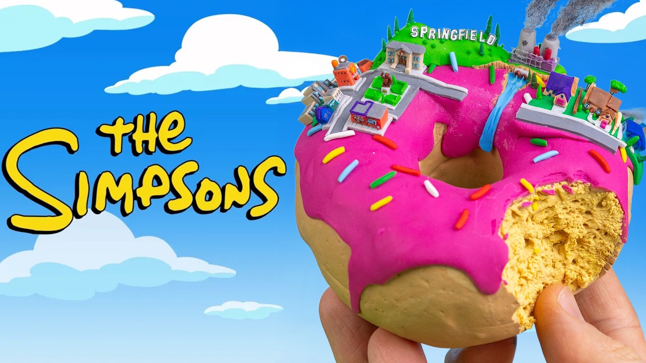 i made a miniature SPRINGFIELD on a DONUT