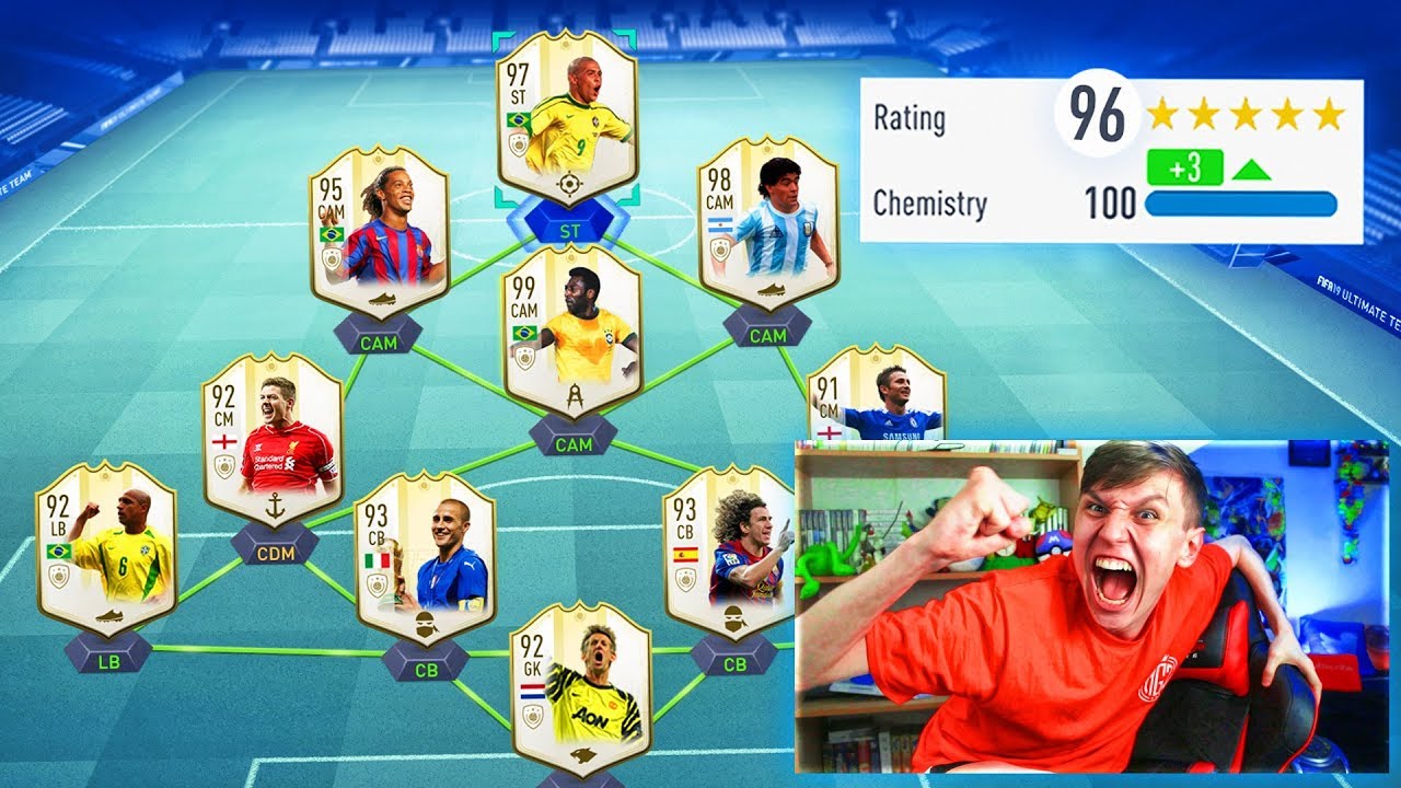 196 RATED FULL PRIME ICON FUT DRAFT!!! (FIFA 19)