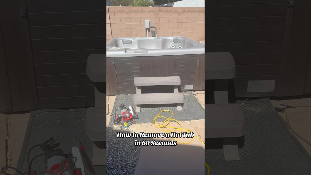 How To Remove A Hot Tub, Jacuzzi and Spa in 60 Seconds #diy #hottub