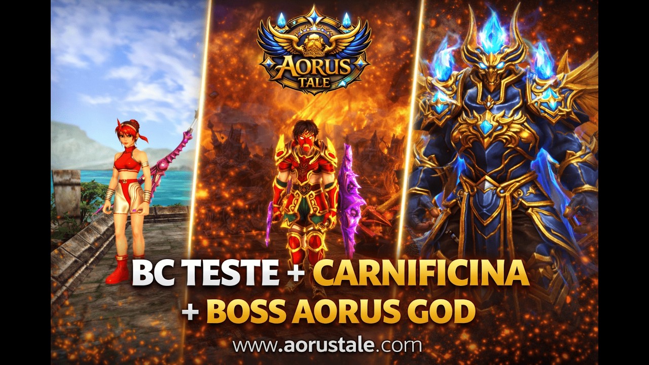 🔥 EVENTOS INSANOS NO AORUS TALE! BC Carnificina + Novo Boss Aorus God + Batalhas Épicas ⚔️
