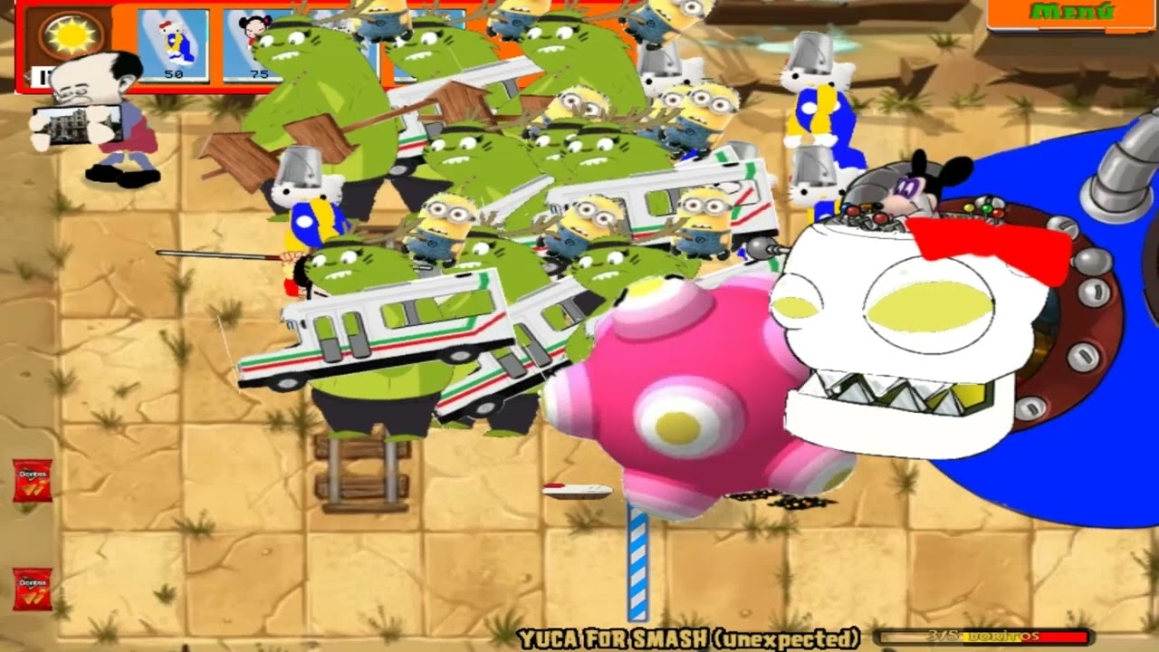Plants Vs Zombies Mod - Plantas Contra Kitty 2 (YUCA FOR SMASH (unexpected) - Me Smash