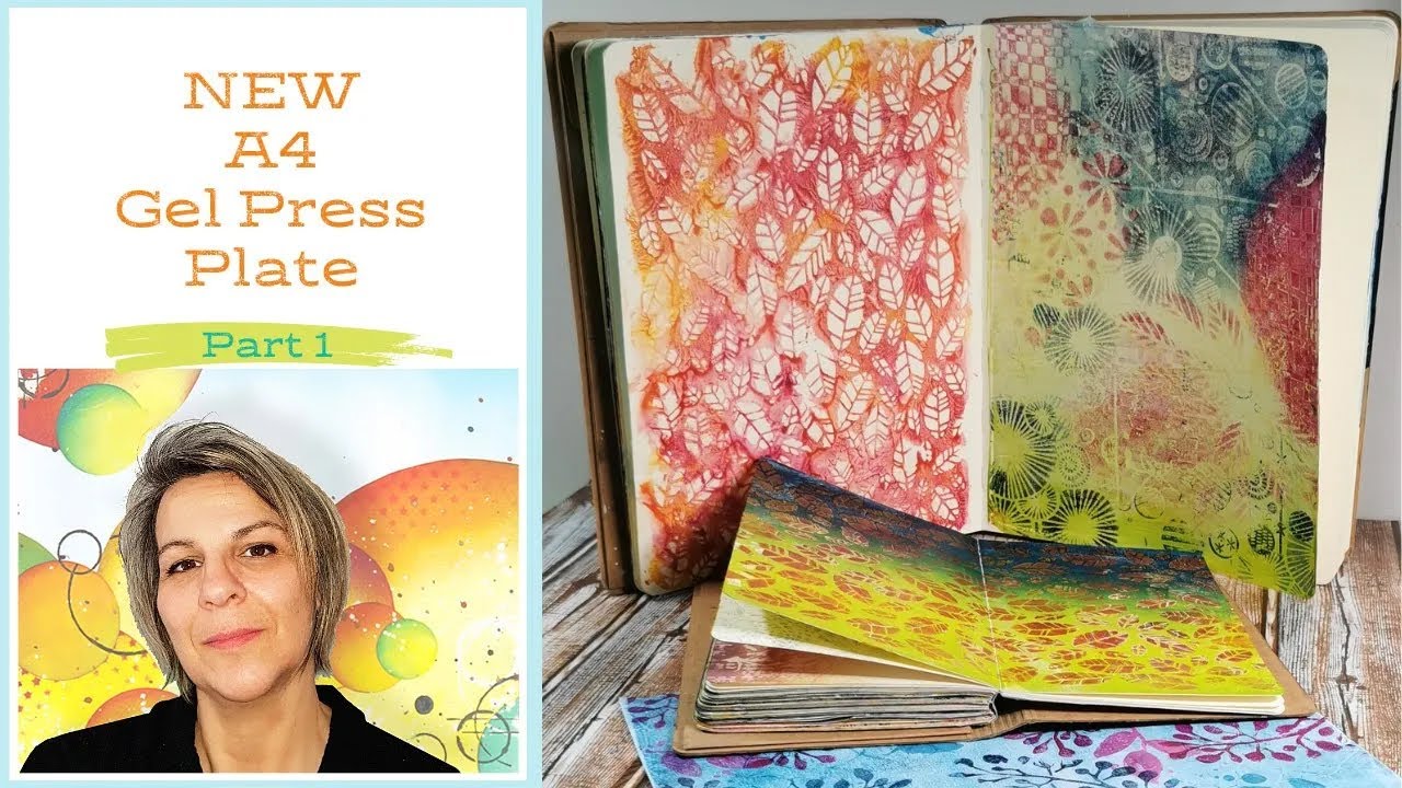Playing with NEW Euro A4 Gel Press Plate by Ana Bondu Part 1