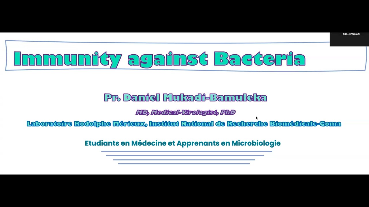Cours d'Immunologie contre les Bactéries