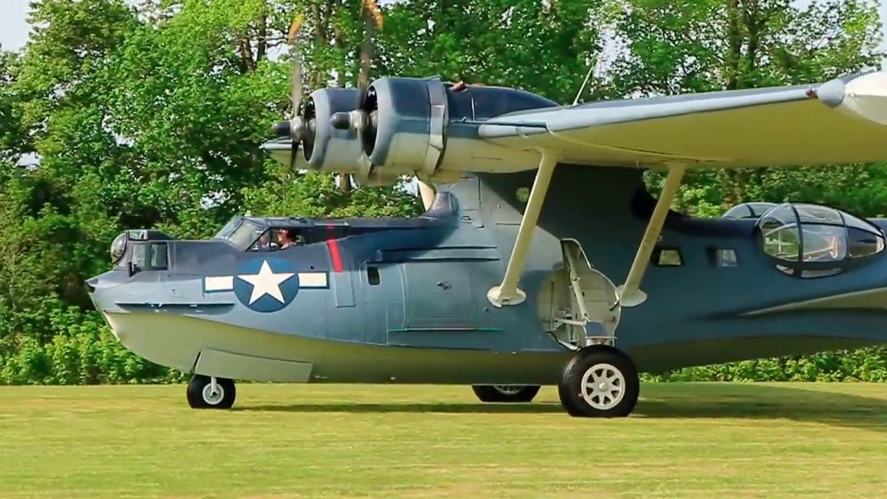 PBY-5A Catalina Taxi and Takeoff