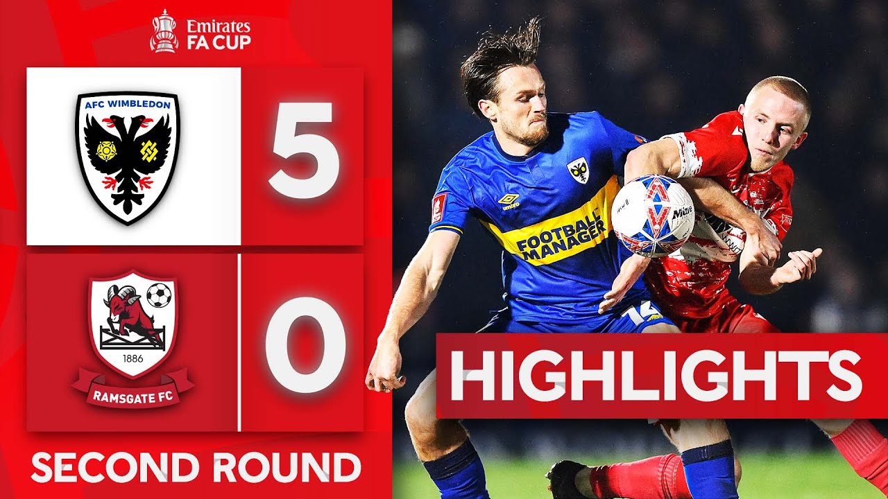 AFC Wimbledon 5-0 Ramsgate | The Dons End Ramsgate's Cup Run | Emirates FA Cup 2023-24