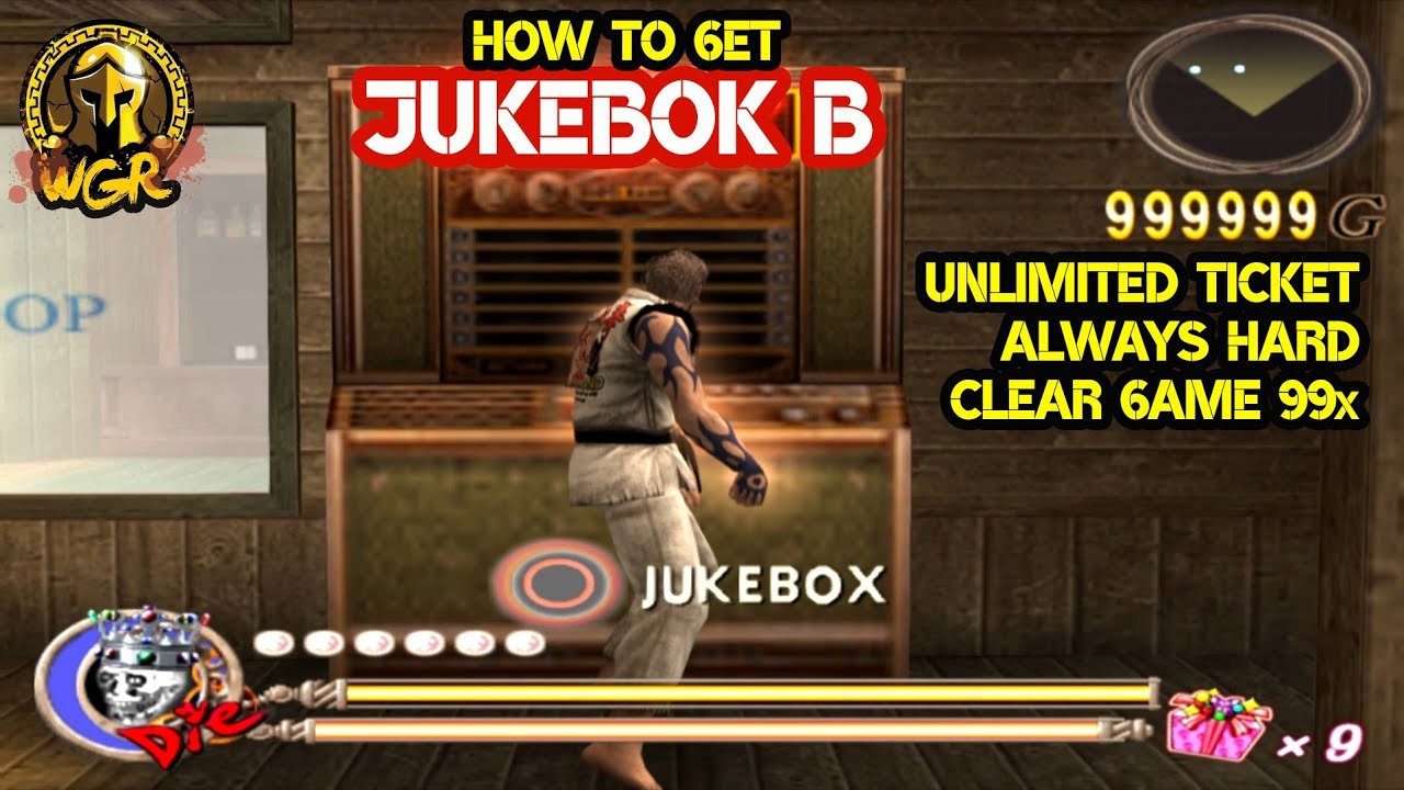 CHEAT GOD HAND PS2 - UNLIMITED TICKET FOR JUKEBOK