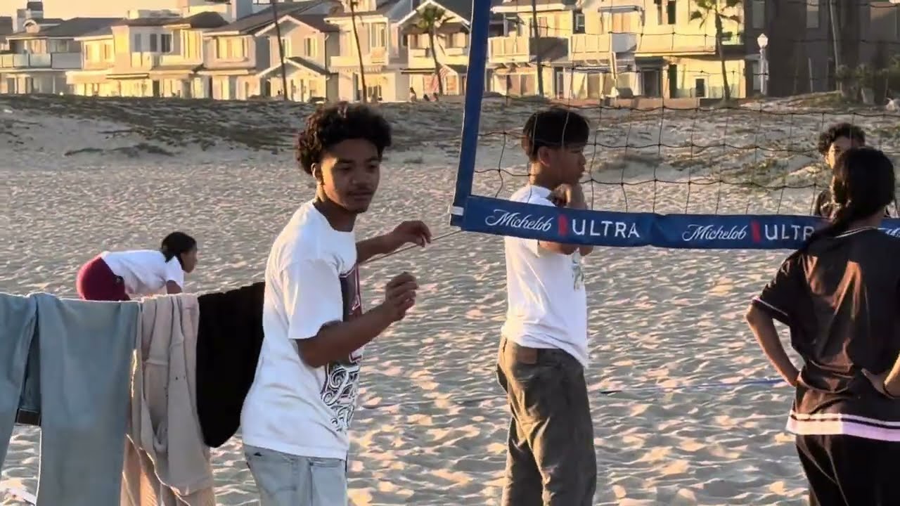 Playing Volleyball Balboa Beach Part 5 & 6