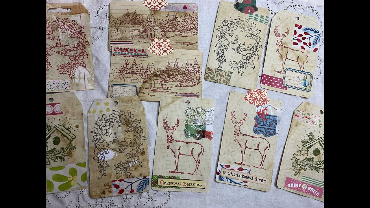 #roxysweeklychallenge | Tutorial | simple fun stamped tags | Week 45