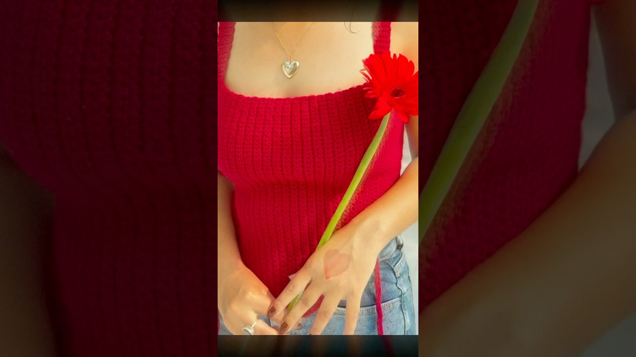 Tried this red crochet top #desioutfits #outfitideas #ootd #trending