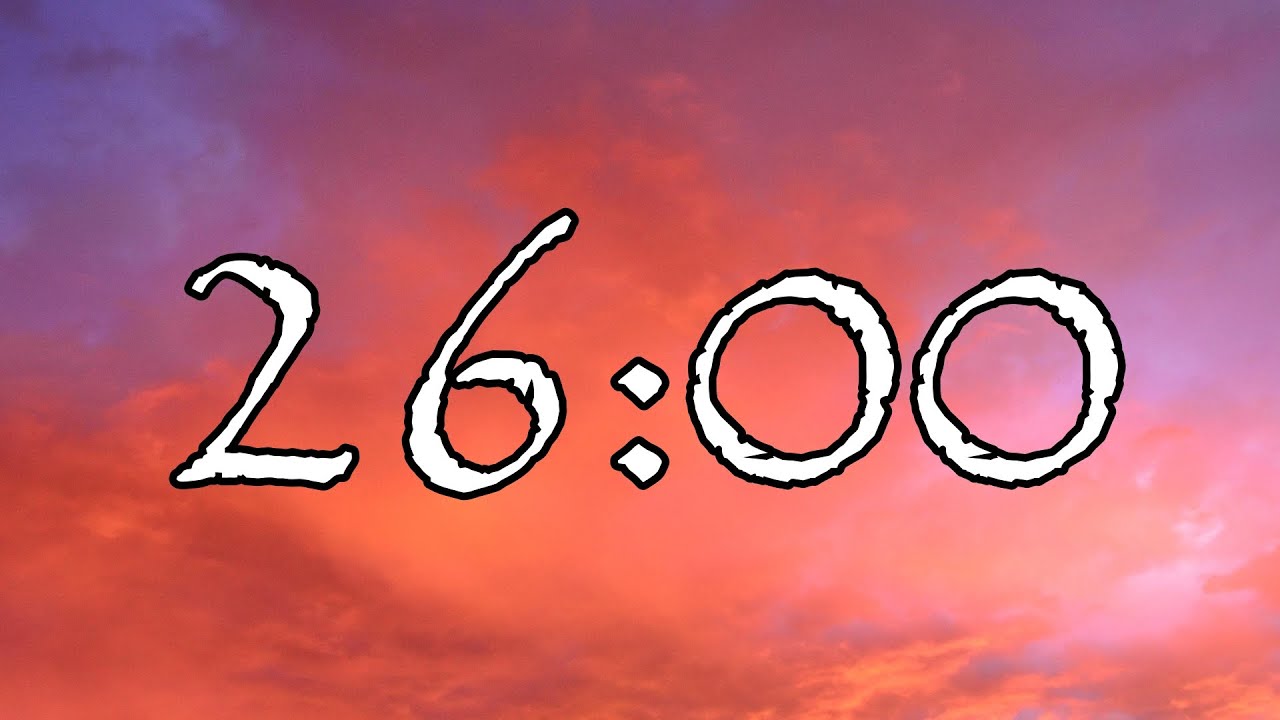26 Minute Timer | Sky Clouds | NO Music