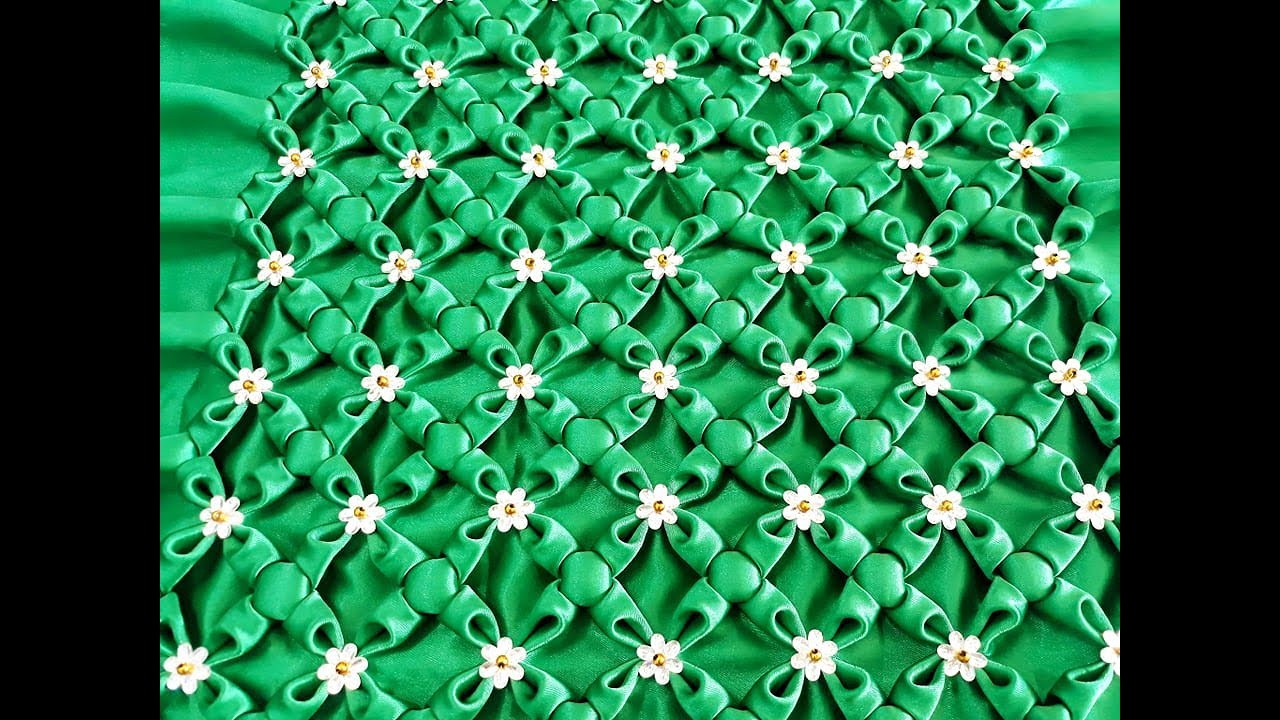 ผังหมอน/สอนวิธีเย็บ/วิธีจับจีบหมอนอิงลายสม๊อค(Smocking Pattern/Smocked Pillow)