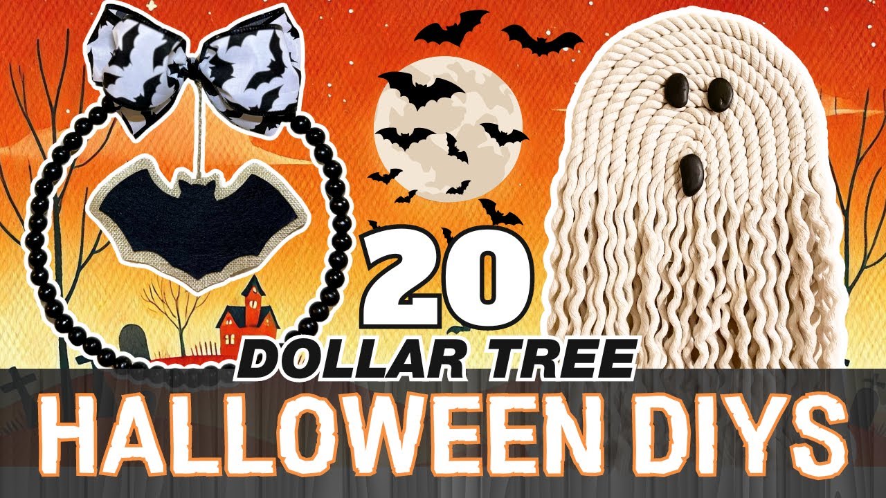 🦇 20 Not So Scary Halloween Dollar Tree DIYS! Neutral, Vintage, Classic & 5 Minute Crafts