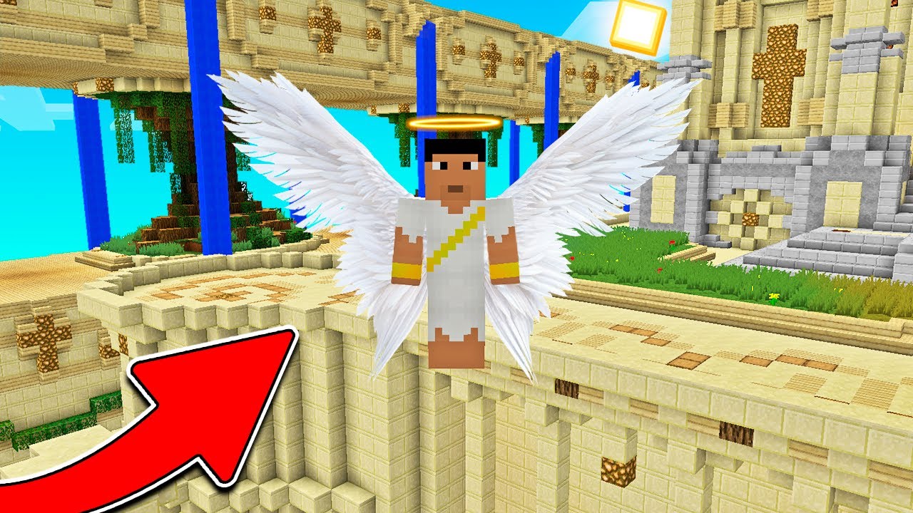 TRABAJO COMO ÁNGEL EN EL PARAÍSO DURANTE 24 HORAS EN MINECRAFT TROLL 😱‍