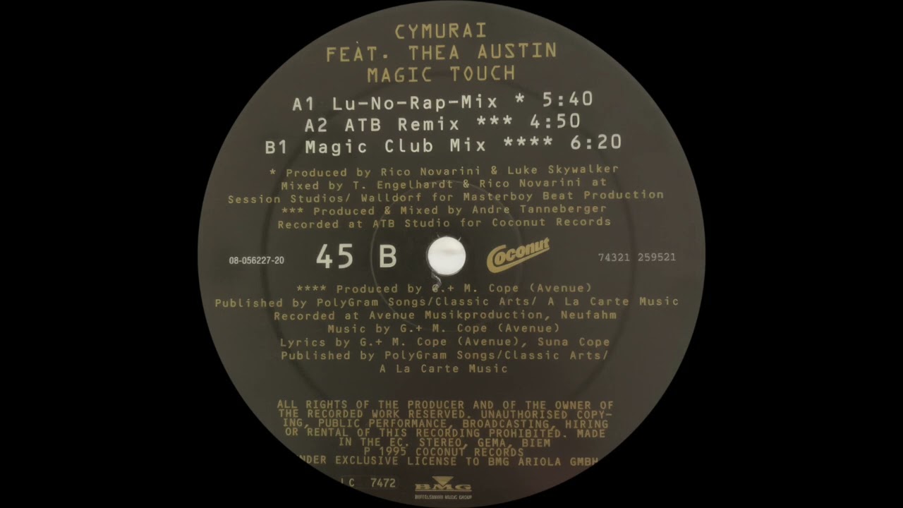 Cymurai feat. Thea Austin – Magic Touch (Lu-No-Rap-Mix) 1995 Vinil rip /remaster 2024/