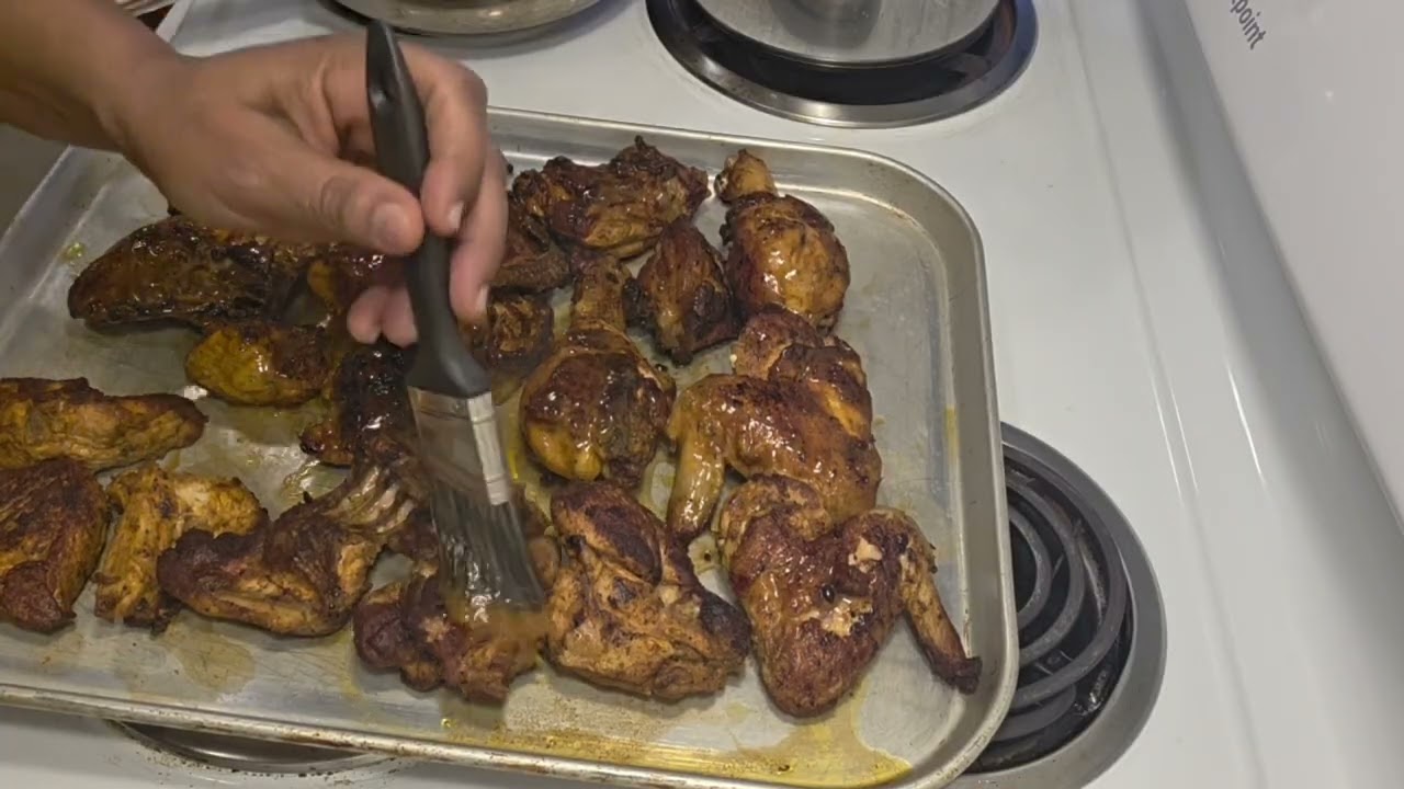 Baked chicken with pineapple sauce