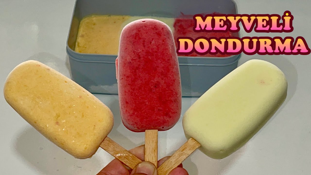 3 Malzemele İle Gerçek Dondurma🍦Lezzeti👌💯Bu Tariften Sonra Dondurma Almaya Son🔚