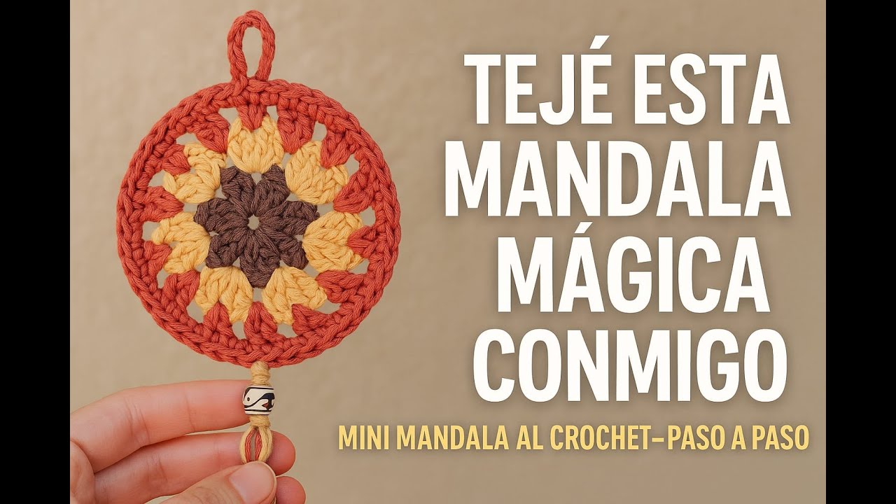 Tejí esta mini mandala...¡y no puedo dejar de hacer más! #crochetfacil #hechoamano #manualidades