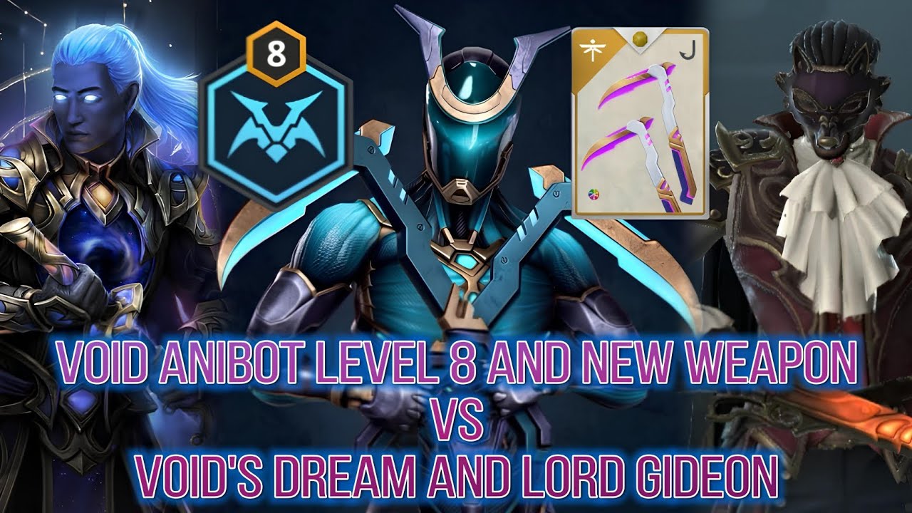 Shadow fight 3 : Void Anibot level 8 new weapon VS void's dream and lord gideon | sf3 new weapon