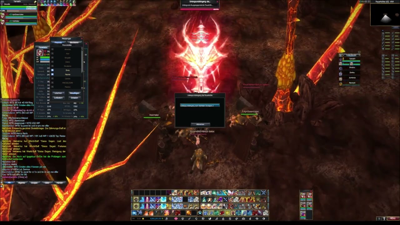 Rappelz 9.8 Vulcanos Dungeon Normal Overlord Dual Hector (2:55 min)
